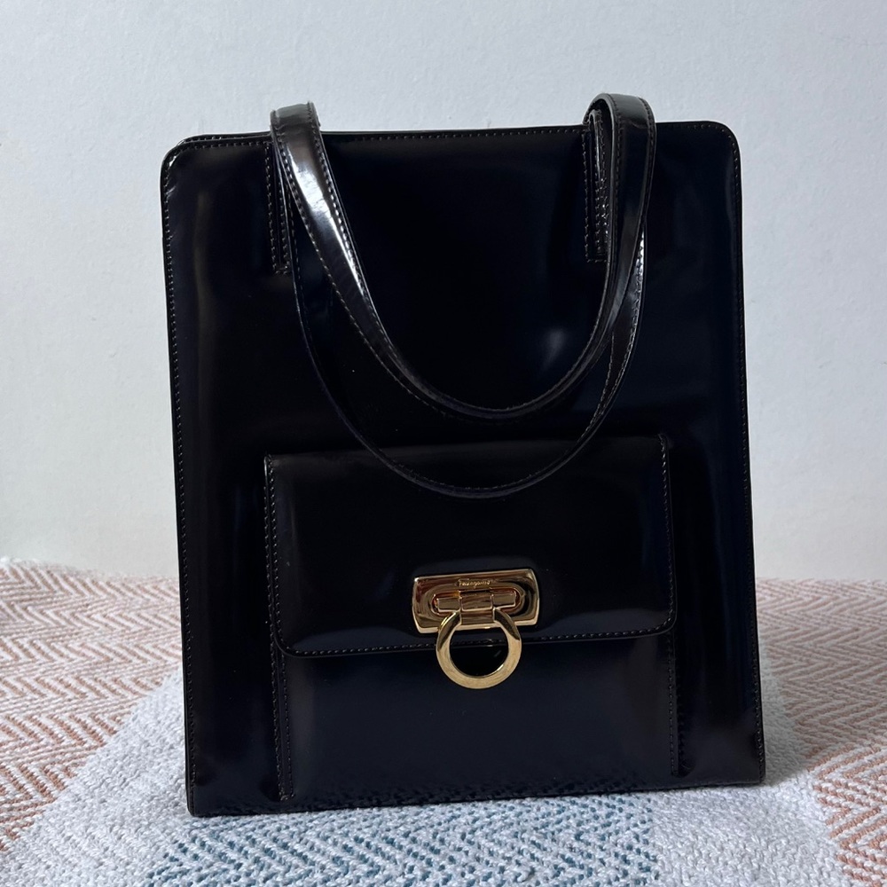 Salvatore Ferragamo Dark Brown Handbag - Picture 3 of 12